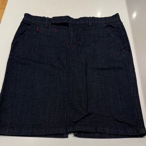 Old Navy Denim Low Waist Stretch Denim A-Line Skirt, Dark Wash, Size 8